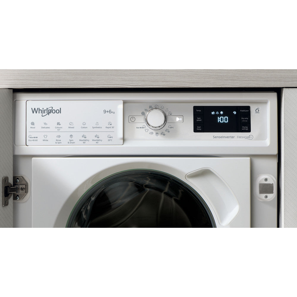 Whirlpool Integrated Washer Dryer 9+6KG White | BIWDWG961485
