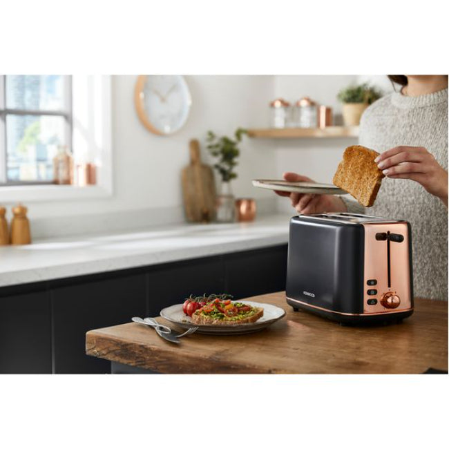 Kenwood Abbey Lux 2 Slice Toaster Grey & Rose Gold | TCP05.C0DG