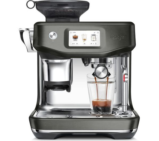 Sage The Barista Touch Impress Bean to Cup Espresso Coffee Machine Black Stainless Steel | SES882BST4GUK1