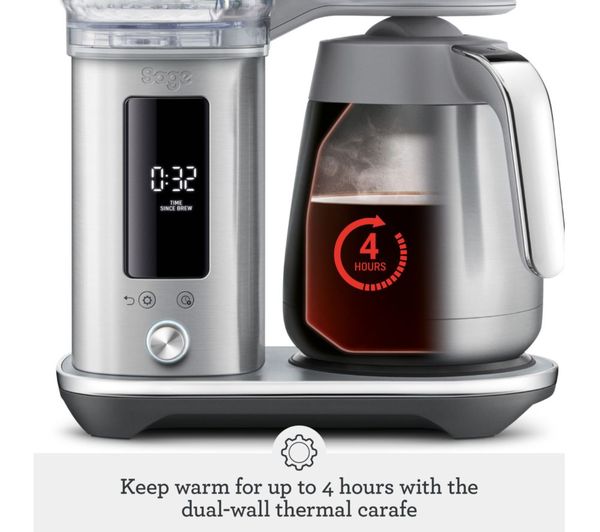 SAGE The Luxe Brewer SDC465 Filter Coffee Machine Silver | SDC465BSS4GUK1