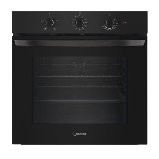 Indesit Click&Clean Electric Single Fan Oven Black | IO233BUK
