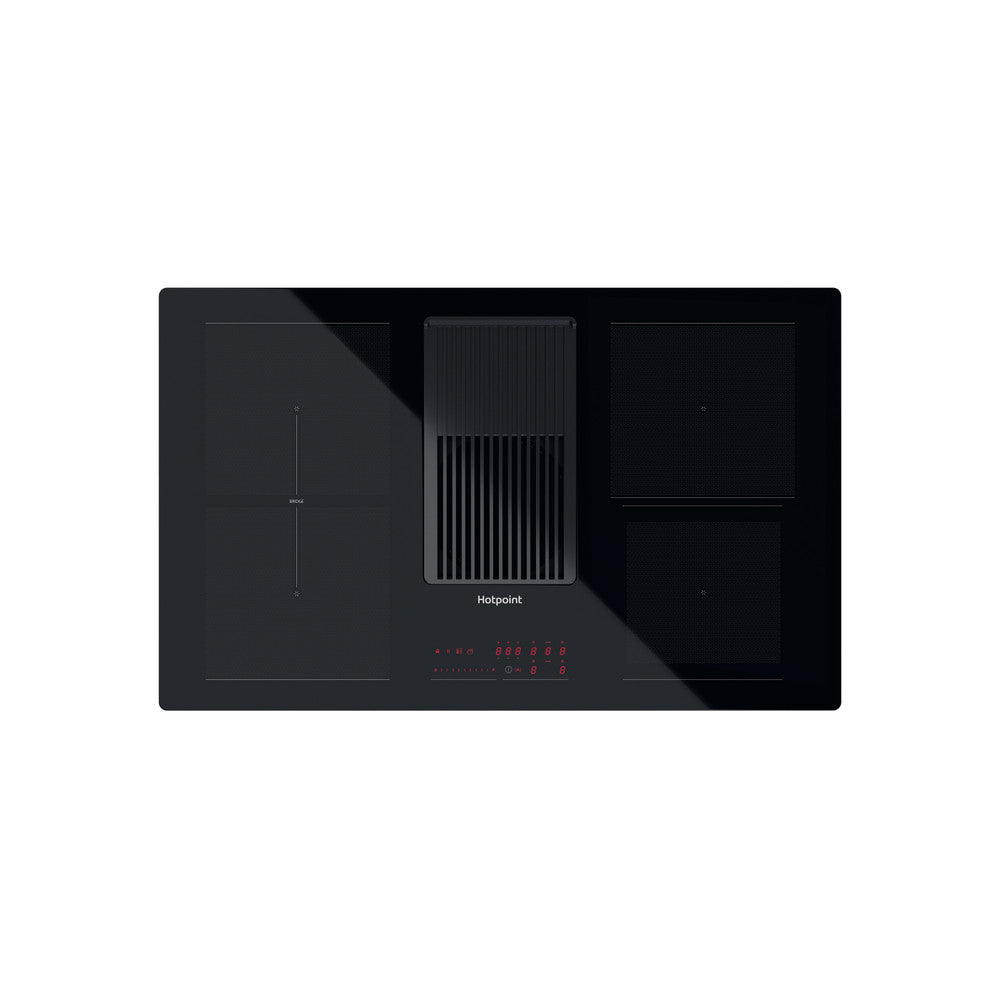 Hotpoint 83cm Vented Induction Hob with MyMenu Black | PVH 92 B K/F KIT