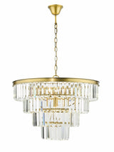 Rhapsody 6 Light Chandelier Crystal and Natural Brass-RHA0633 thumbnail 6
