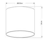 Grey Velvet Drum Lampshade-L12VELDRUM/GRY thumbnail 2