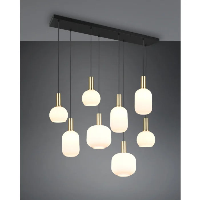Trio Diva Pendant Light, 8-Light Sources Brass | 319800808