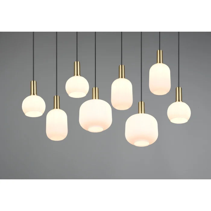 Trio Diva Pendant Light, 8-Light Sources Brass | 319800808