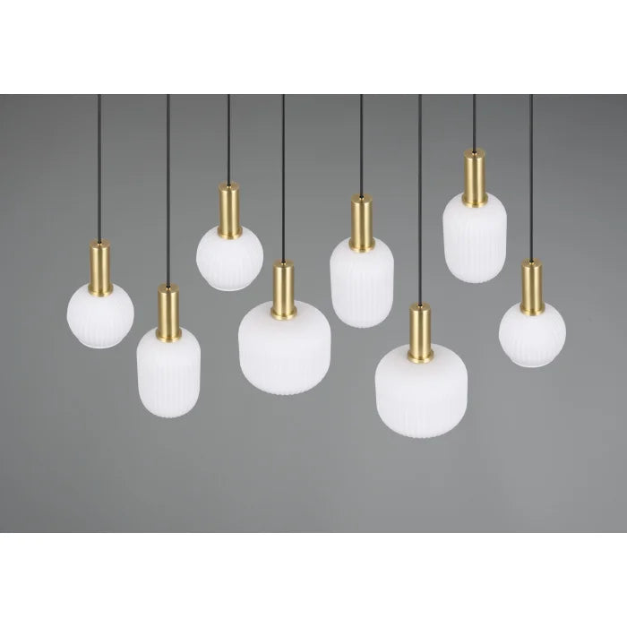 Trio Diva Pendant Light, 8-Light Sources Brass | 319800808