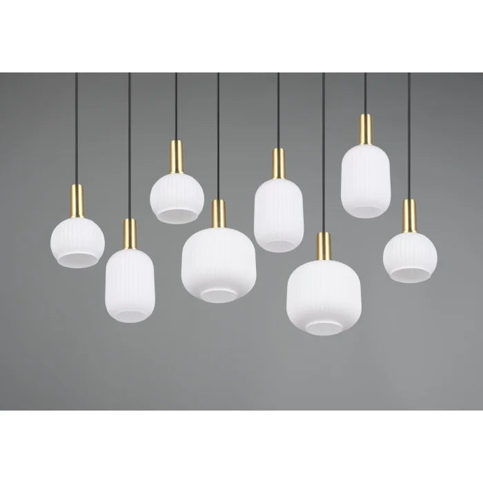 Trio Diva Pendant Light, 8-Light Sources Brass | 319800808