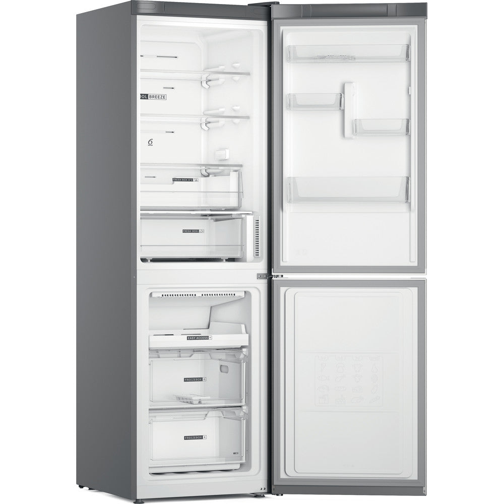 Whirlpool Freestanding Fridge Freezer Frost Free Optic Inox | W7X82OOXUK