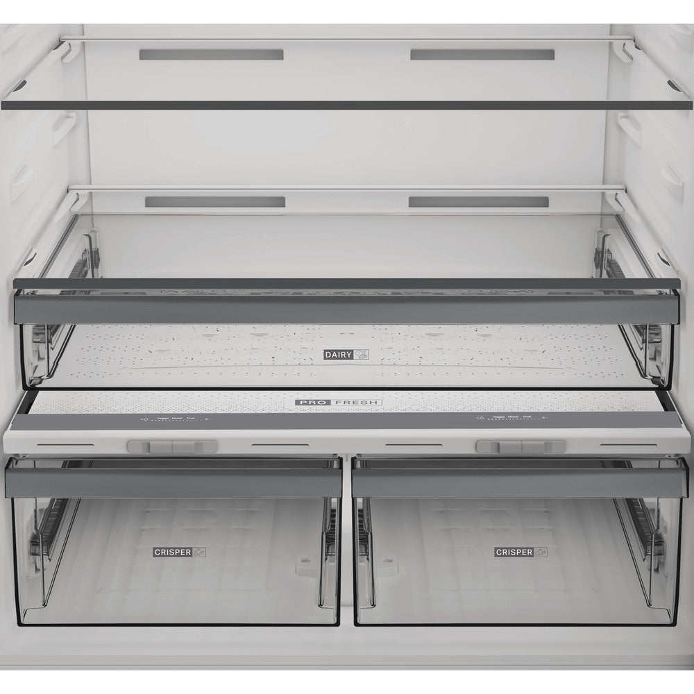 Whirlpool 70/30 No Frost American Fridge Freezer Pearl Inox | WHK26613X5UK