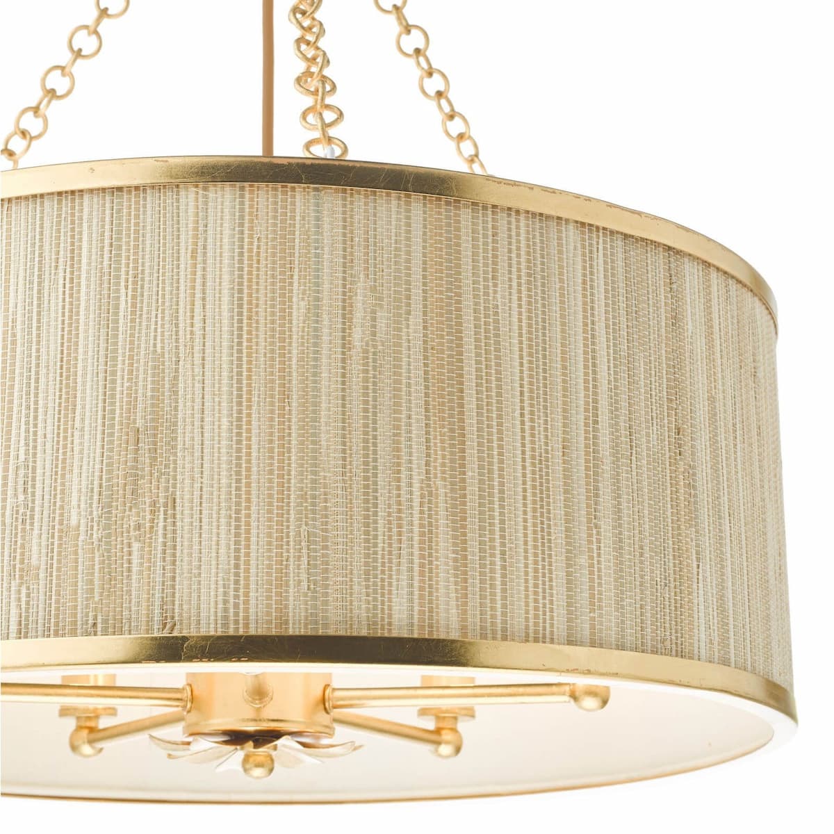 Dar Fenella 5 Light Pendant Gold Leaf-FEN0534