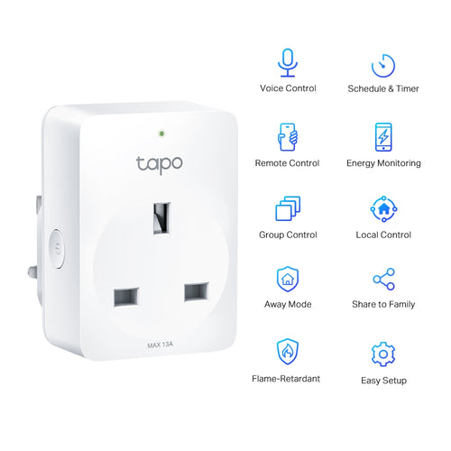Tp-Link Mini Smart Wi-Fi Socket, Energy Monitoring | TAPO P110 | 1 Pack