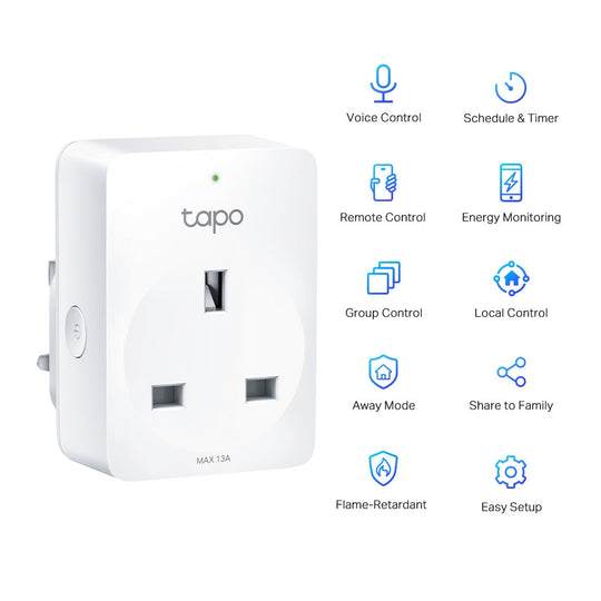 Tp-Link Mini Smart Wi-Fi Socket, Energy Monitoring | TAPO P110 | 4 Pack