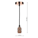 1 Light E27 Decorative Suspension Copper SP8664 thumbnail 2