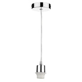 1 Light Polished Chrome E27 Suspension with Clear Cable SP65 thumbnail 1
