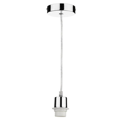 1 Light Polished Chrome E27 Suspension with Clear Cable SP65