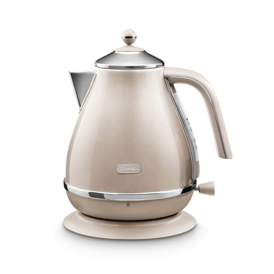 DeLonghi, Icona Metallics Kettle, Beige, KBOT3001BG - Peter Murphy Lighting & Electrical Ltd