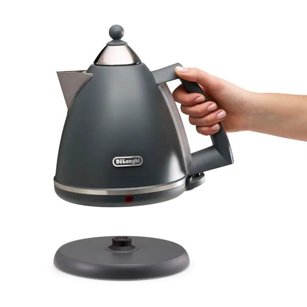 Delonghi Argento 3kw, 1.7Ltr Metal Cordless Kettle - Silva Grey | KBX3016.GY - Peter Murphy Lighting & Electrical Ltd