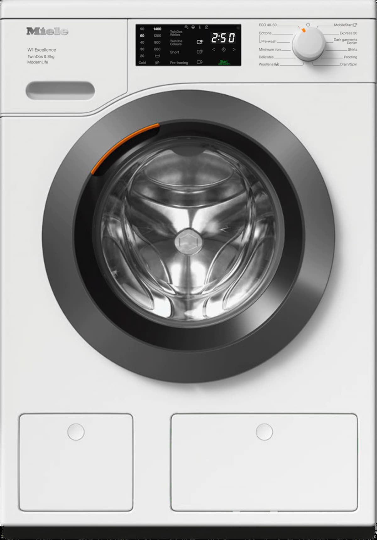 Miele 8kg 1400 spin washing machine. | WED 665 WCS