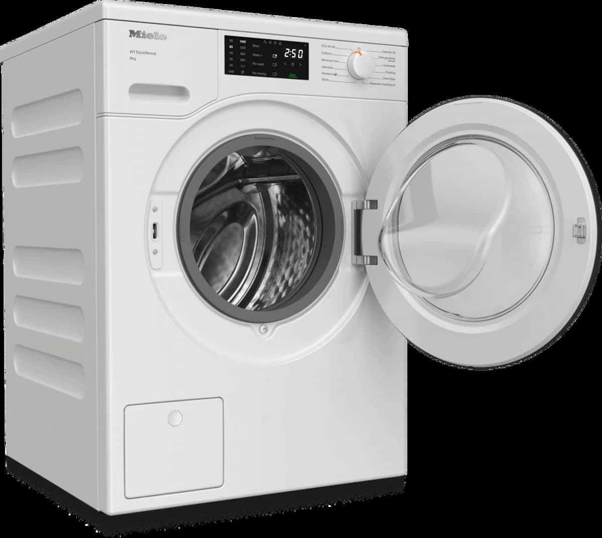 Miele, 8Kg, 1400 Spin, Washing Machine, White | WED025WCS