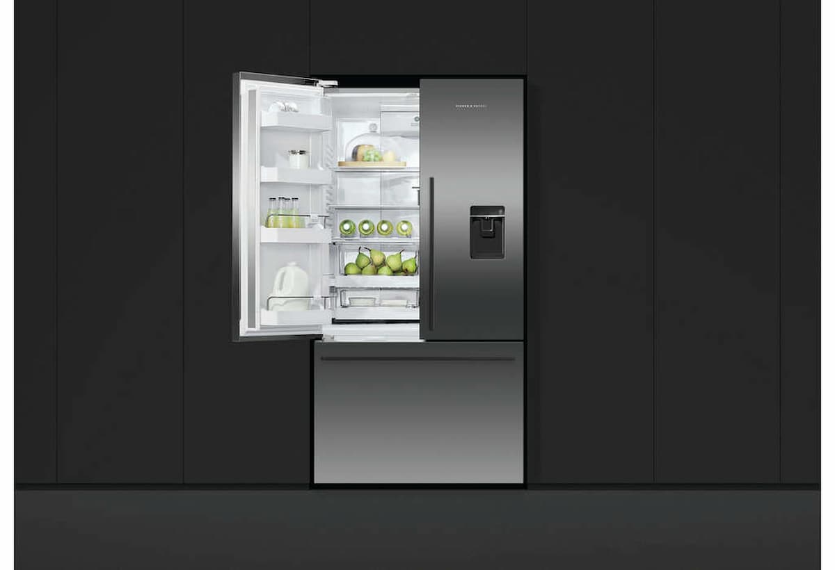 Freestanding French Door Refrigerator Freezer, 90cm, 569L, Ice & Water | RF540ADUB6