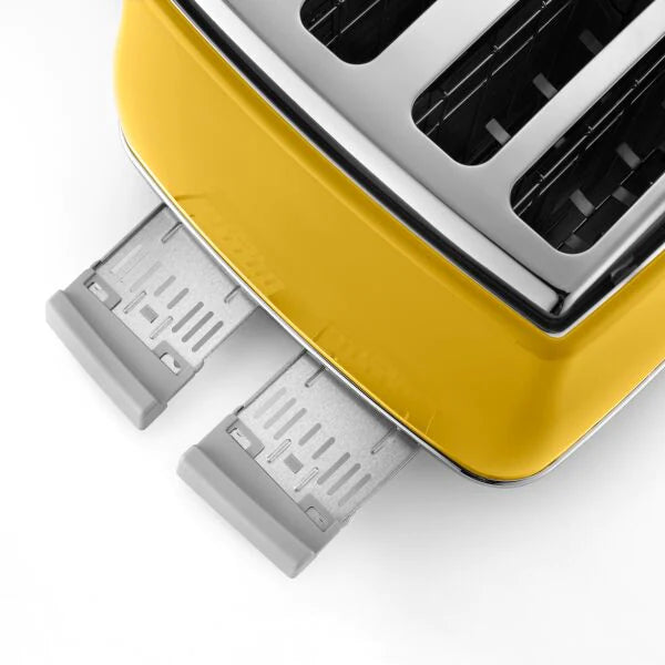 DeLonghi, Icona Capitals, 4 Slice Toaster, Yellow, CTOC4003Y - Peter Murphy Lighting & Electrical Ltd