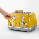 DeLonghi, Icona Capitals, 4 Slice Toaster, Yellow, CTOC4003Y thumbnail 3