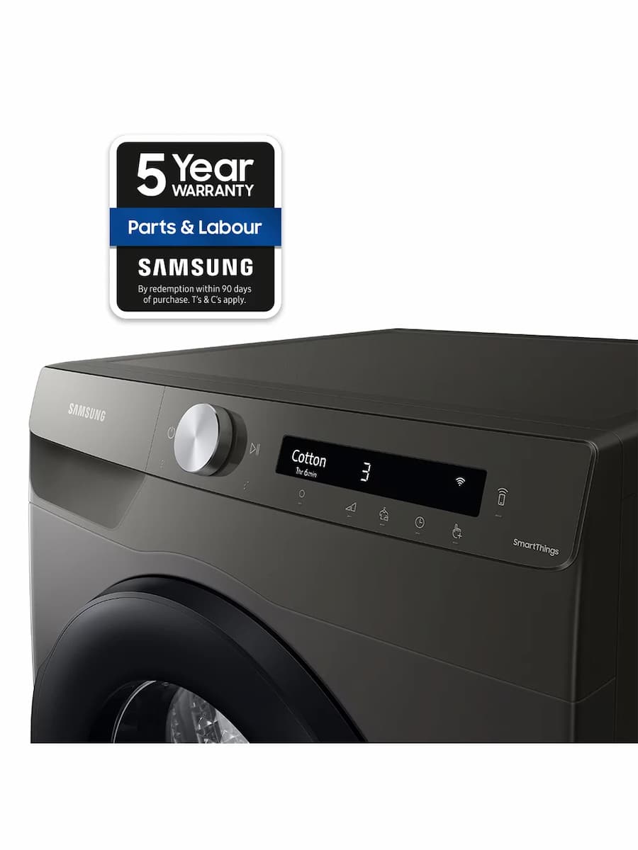 Samsung Series 5+ Heat Pump Tumble Dryer, 9kg Load, Graphite | DV90T5240/ANSI