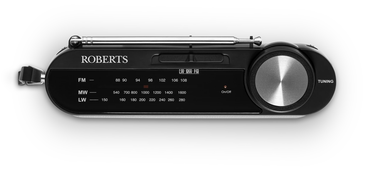 Roberts Classic Portable Radio, Black | R9993BK - Peter Murphy Lighting & Electrical Ltd