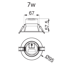 7W Dimmable IP44 PVC Downlight - Peter Murphy Lighting & Electrical Ltd