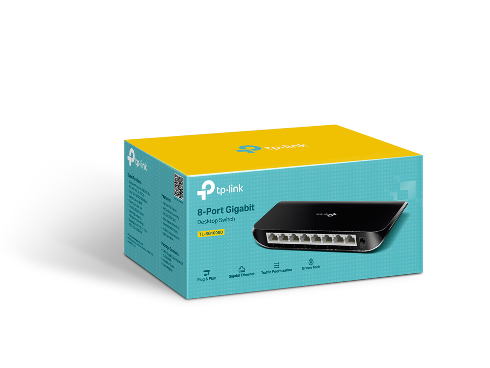 Tp-Link 8-Port Smart Gigabit Desktop Switch | RJ45 | TLSG1008D