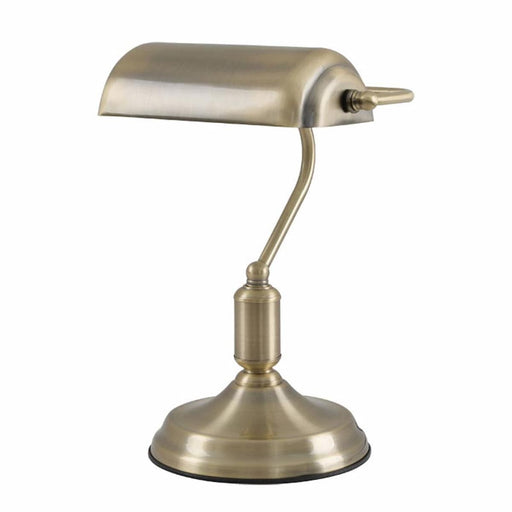 ANTIQUE BRASS EXECUTIVE TABLE LAMP | TLBANKER/ANT