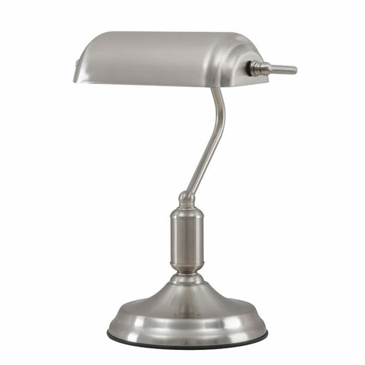 SATIN NICKEL EXECUTIVE TABLE LAMP | TLBANKER/SN