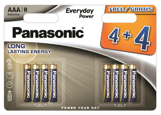AAA PANASONIC EVERYDAY POWER BATTERY (4+4) - Peter Murphy Lighting & Electrical Ltd