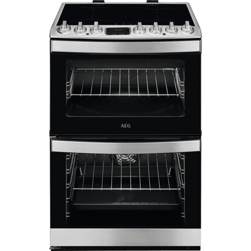 AEG, 60cm Double Oven Electric Cooker with Induction Hob, S/S | CIB6733ACM - Peter Murphy Lighting & Electrical Ltd