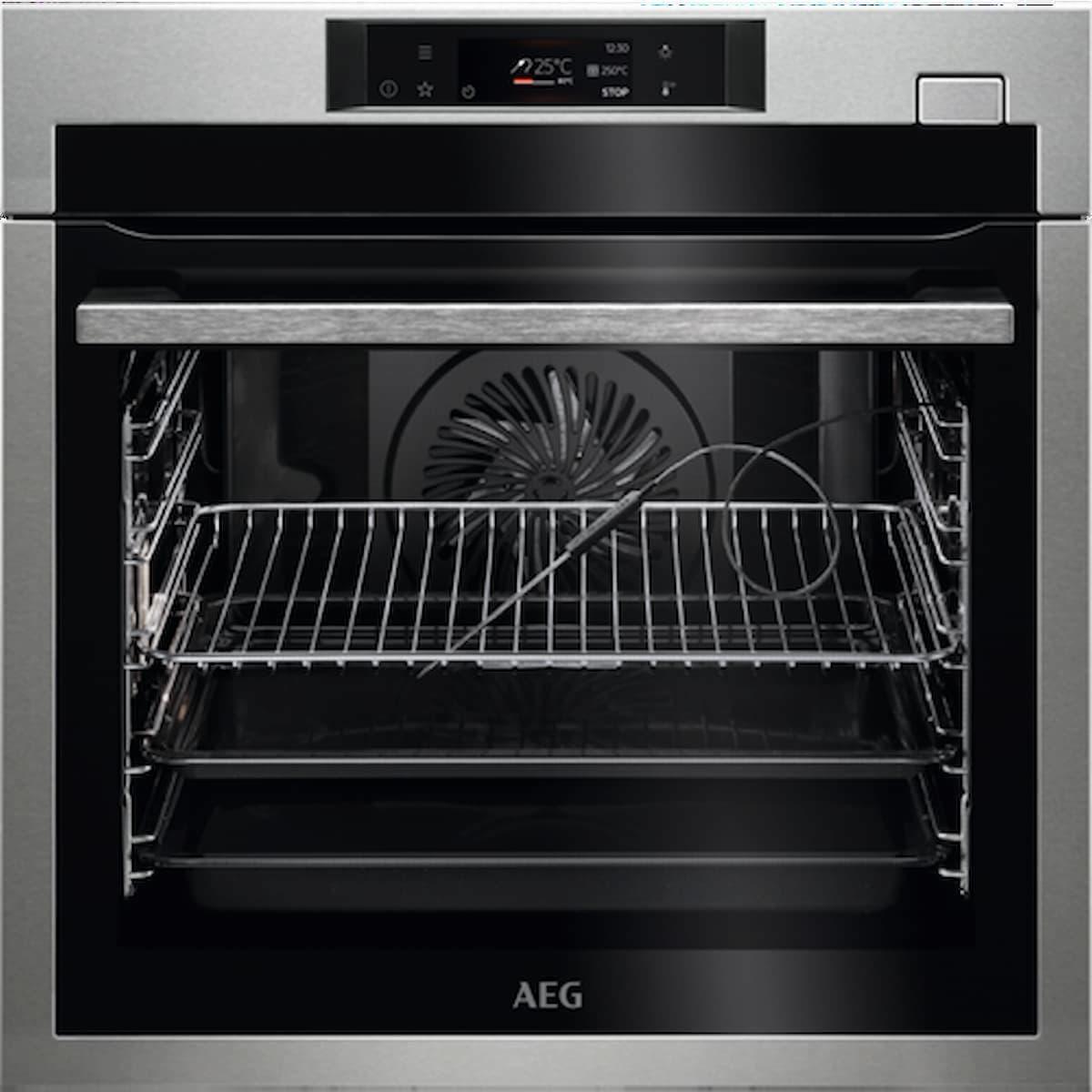 Aeg 8000 SteamBoost  Integrated Oven 70 l  Stainless Steel with antifingerprint coating | BSE782380M - Peter Murphy Lighting & Electrical Ltd