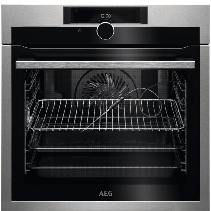 AEG, Single Oven with Pyrolytic Cleaning, S/S, BPE948730M - Peter Murphy Lighting & Electrical Ltd