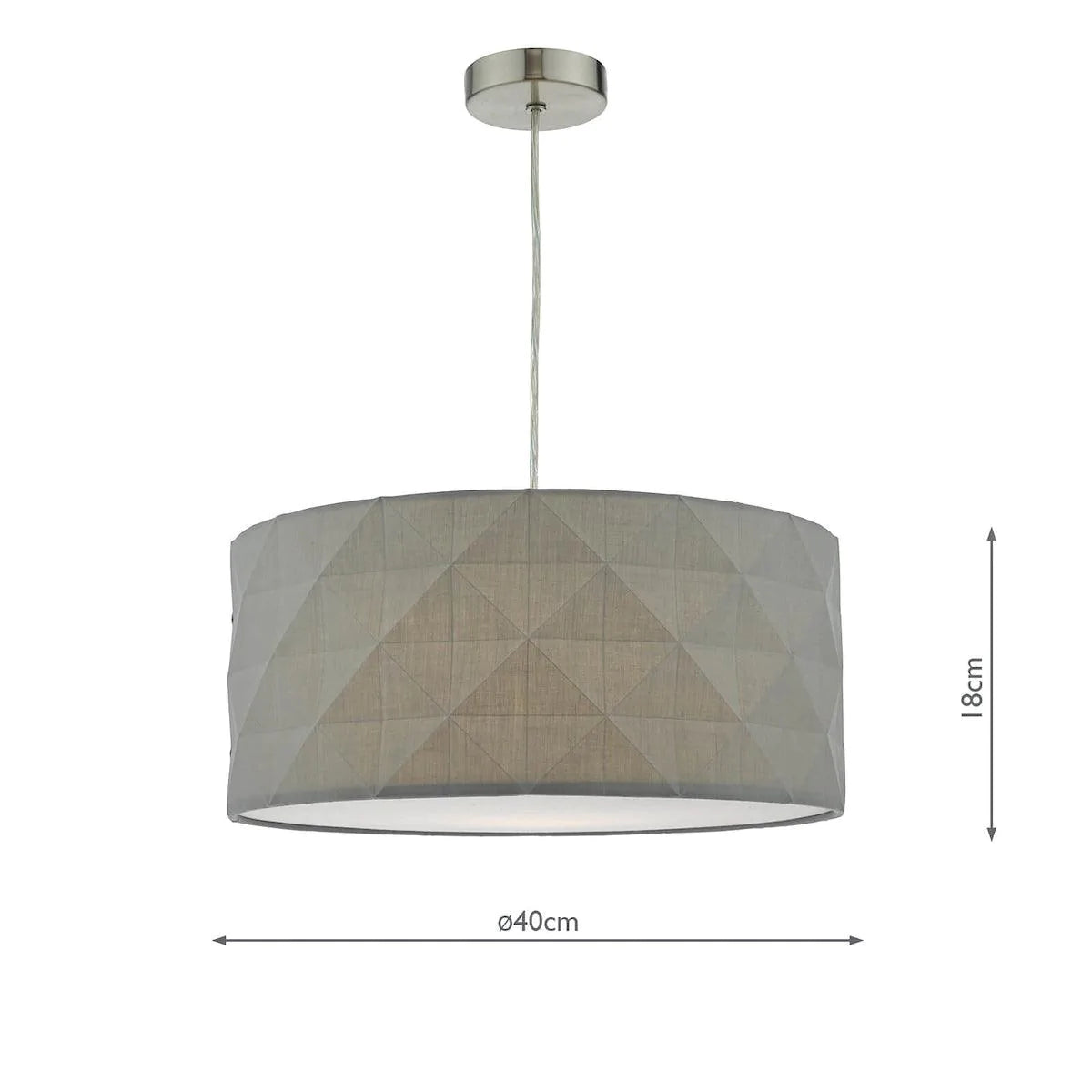 Aisha Faceted Easy Fit Shade Grey AIS6539 - Peter Murphy Lighting & Electrical Ltd