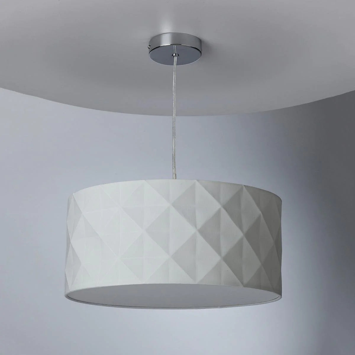 Aisha Faceted Easy Fit Shade White AIS652 - Peter Murphy Lighting & Electrical Ltd