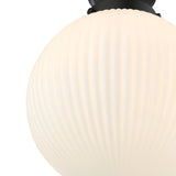 Alrik Bathroom Flush Matt Black Opal Glass IP44 ALR0122 thumbnail 3