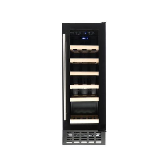 Amica, 30cm, 19 Bottle, Freestanding Under Counter Wine Cooler, Black | AWC300BL
