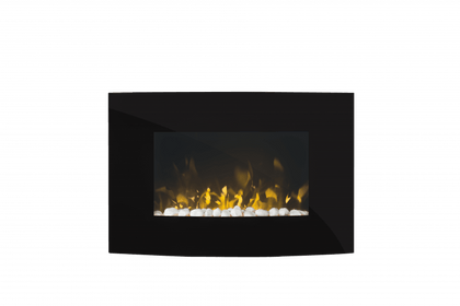 Artesia, 2kW LED Black Glass Wall Fire, Dimmable Flame , ART20