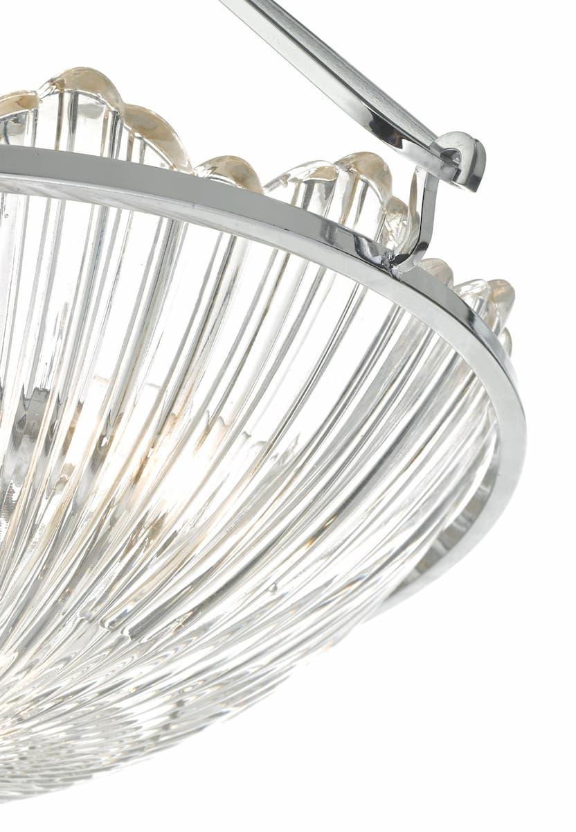 Avril 3lt Pendant Polished Nickel & Glass AVR0350 - Peter Murphy Lighting & Electrical Ltd