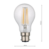 B22 LED DIM GLS LAMP 8W 950LM CLEAR thumbnail 3