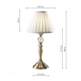 Beau Touch Table Lamp Antique Brass With Shade BEA4075 thumbnail 4