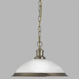 Bistro Antique Brass Pendant Light With Acid Glass Shade |1591AB thumbnail 1