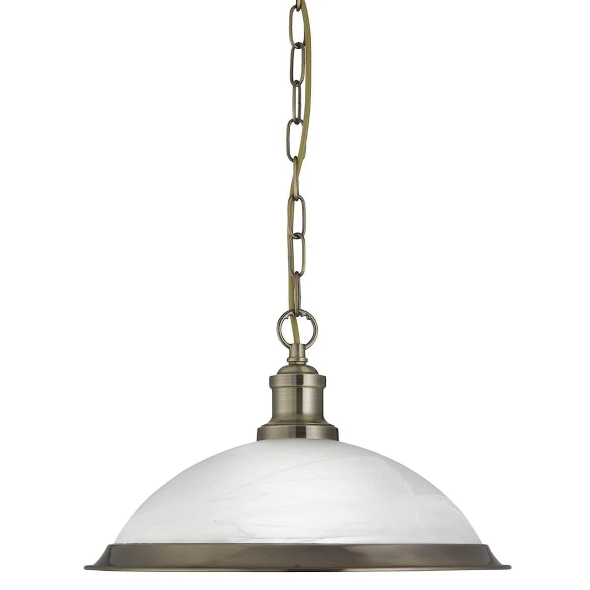 Bistro Antique Brass Pendant Light With Acid Glass Shade |1591AB - Peter Murphy Lighting & Electrical Ltd