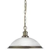 Bistro Antique Brass Pendant Light With Acid Glass Shade |1591AB thumbnail 2