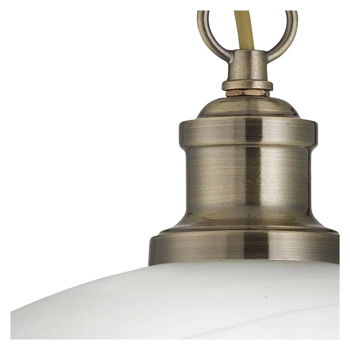 Bistro Antique Brass Pendant Light With Acid Glass Shade |1591AB - Peter Murphy Lighting & Electrical Ltd