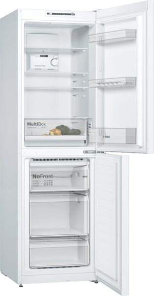 BOSCH Serie 2, 60cm Frost Free 50/50 Fridge Freezer - White | KGN34NWEAG - Peter Murphy Lighting & Electrical Ltd